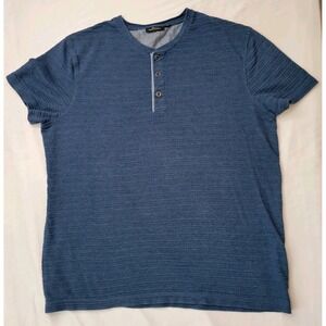 Marc Anthony Men's‎ Navy Blue Short Sleeve Button Henley Shirt Polo, Golf, Beach